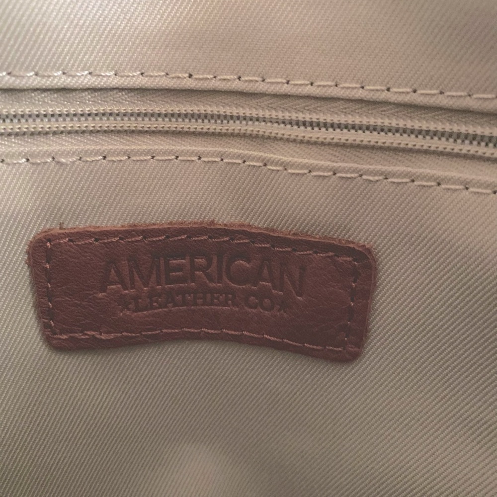 Carrie Woven Dome Satchel, in Brandy. By American Leather Co. NWOT